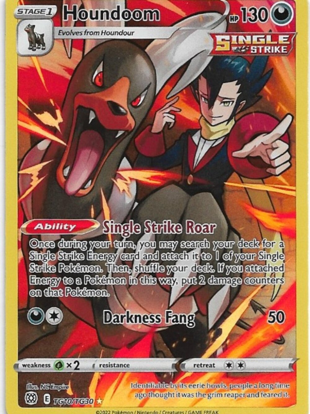 Pokemon Houndoom TG10/TG30 Brilliant Stars Trainer Gallery NM